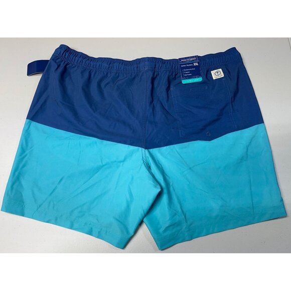 Trinity Coast Mens XXL Swim Trunks W/ 7" Inseam & Side Pockets Blue Gradient - Picture 2 of 10